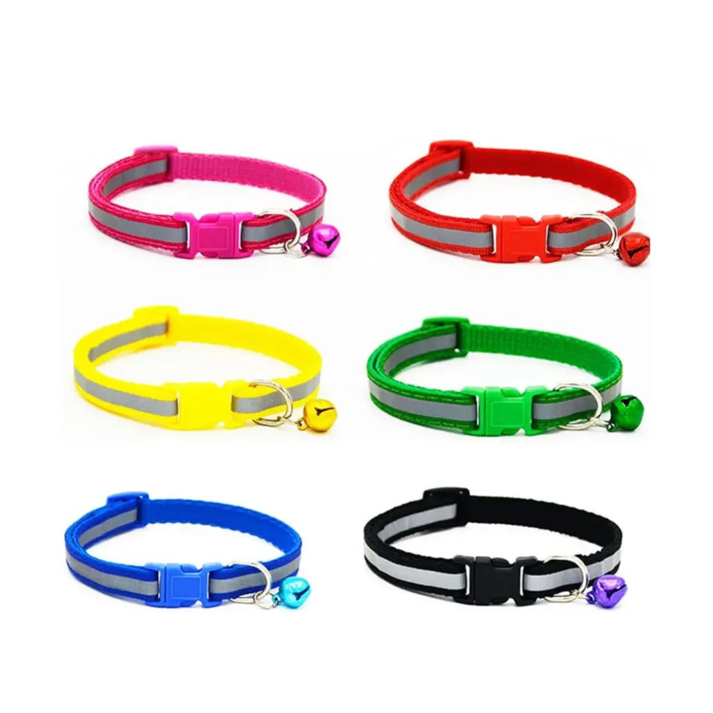 Basic Pet Collars With Bell (Random Color)