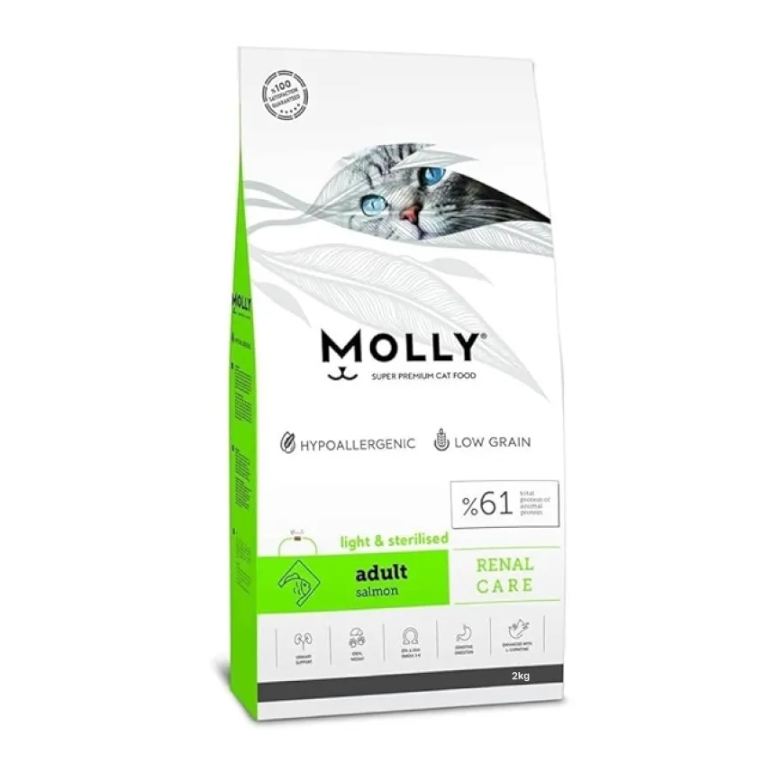 Molly Adult Sterilised Renal Care Dry Cat Food (Salmon) 2 kg